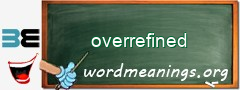 WordMeaning blackboard for overrefined